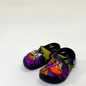 CROCS Kids Halloween Slippers - Black, Purple, Green
